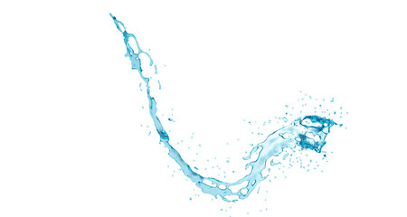 Easy-to-use water splash element PNG format, spiral water splash element for cosmetics and drinks