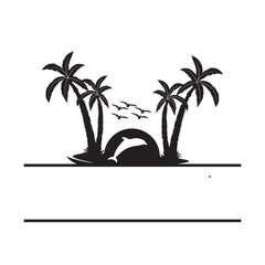 palm tree name frame monogram svg, Palm Trees svg, Beach Png svg, summer svg, Sunset Beach SVG, Vacation, Beach Life, Summer, Chair, Relax