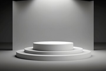Obraz premium Phodium Stage With White Background