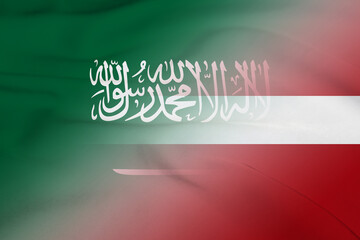 Saudi Arabia and Latvia state flag international negotiation LVA SAU