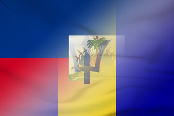 Haiti and Barbados political flag transborder relations BRB HTI