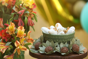 Decorated environments for weddings and parties celebrations