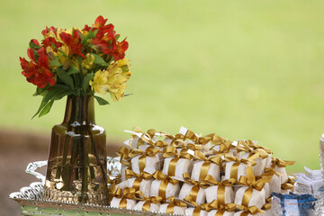 Decorated environments for weddings and parties celebrations