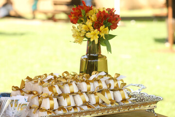 Decorated environments for weddings and parties celebrations