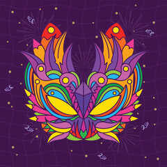 colorfull carnaval mask carnival event mask