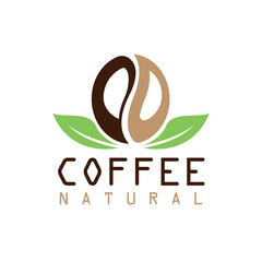 Obraz premium coffee beans logo. illustration of a coffee logo vector