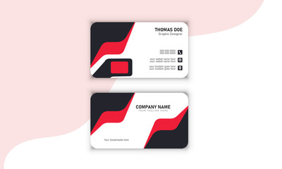 Modern Best Business Card Design simple & smart expert design illustrations Creative High Quality card  template. 