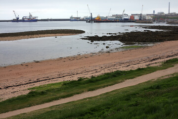 Fototapeta na wymiar North sea coastal trail - Peterhead harbour to Boddam section - Aberdeenshire - Scotland - UK