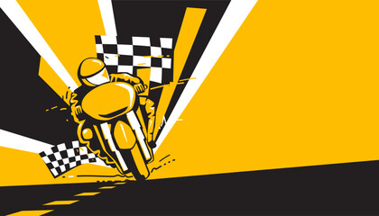 Motogp abstract background design. Vector illustration of sport superbike concept