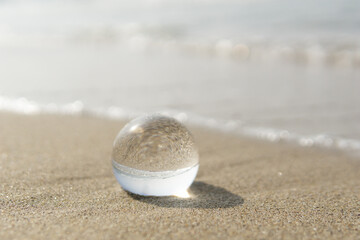 ビーチと水晶玉