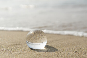 ビーチと水晶玉