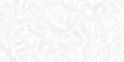 Fototapeta premium Topographic map. Geographic mountain relief. Abstract lines background. Contour maps. Vector illustration, Topo contour map on white background, Topographic contour lines vector map seamless pattern.