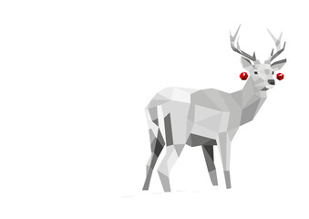 Low poly Christmas deer