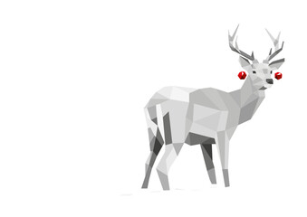Obraz premium Low poly Christmas deer