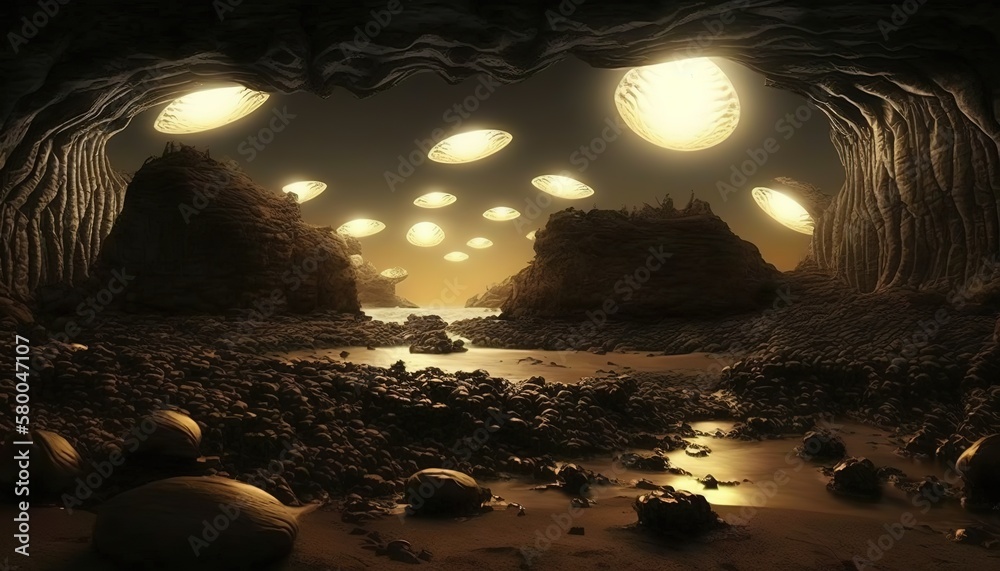 Poster another planet.generative ai