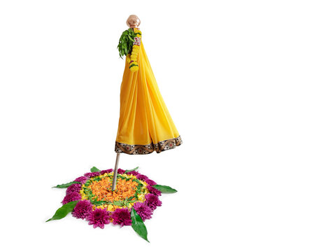 Happy Gudi Padwa Festival Greeting Background Template writing Gudi Padwa