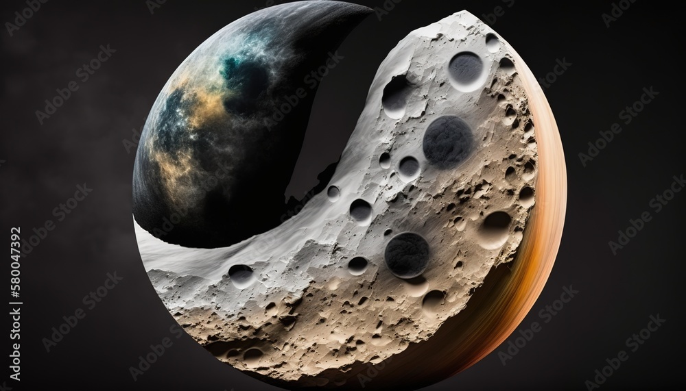 Poster view of the moon.generative ai