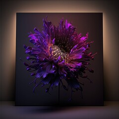 simple portrait of purple glorious flower
