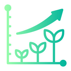 growth gradient icon