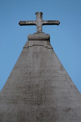 cross on the top of a church