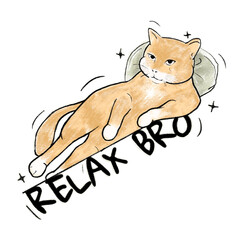 orange cat, relax bro