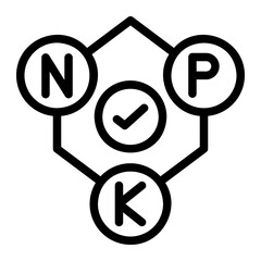 NPK line icon