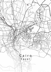 Fototapeta na wymiar Cairo Egypt City Map