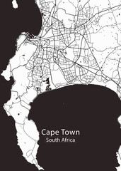 Cape Town South Africa City Map
