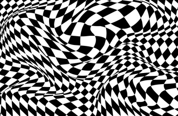 Obraz premium black and white checkered background