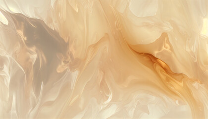 Obraz premium Soft beige marble texture background design. Translucent texture in soft natural colors. Beige, brown fluid painting. 