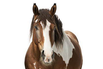 Horse isolated on white, transparent background, PNG, generative ai