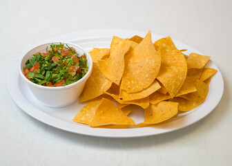 Tortilla chips and pico de gallo