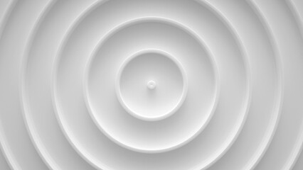 Wave from concentric circles, rings on the surface. Bright, milky radio wave abstract background.