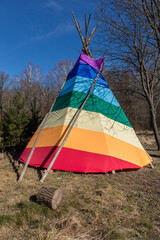 wigwam rainbow colors.. © Alla