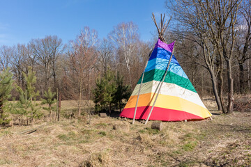 wigwam rainbow colors.. © Alla