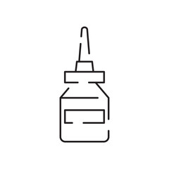 Obraz premium Medical preparats or drug flat line icon. Medicine and Emergency stroke vector drug element. Simple vector pharmacy and health line icon hospital