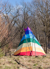 wigwam rainbow colors.. © Alla