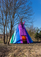 wigwam rainbow colors.. © Alla