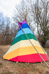 wigwam rainbow colors.. © Alla