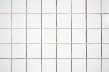 white tile wall, abstract pattern mosaic background, textured wall or floor