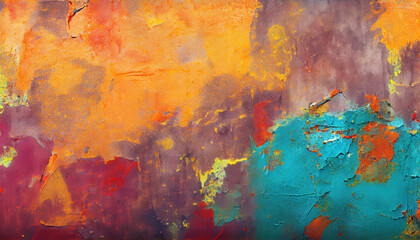 Colorful Texture of painted wall. background with space for design. Abstract paint texture. Grunge background. ai generative