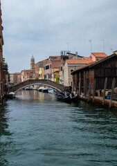 Fototapeta na wymiar Bridge over a canal in Venice