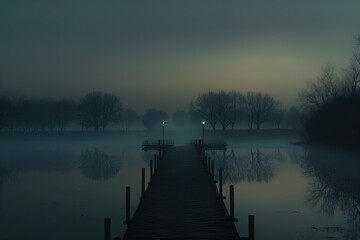 A foggy spooky lake. Great for horror and crime backgrounds. 