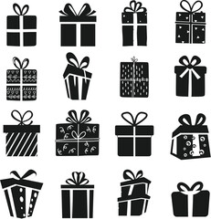 Gift Boxes Silhouette