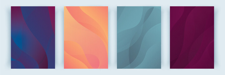 Covers design. Colorful halftone gradients.  Abstract pattern background with linear texture. Eps10 vector.