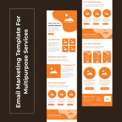 Responsive Email Marketing concept page Layout