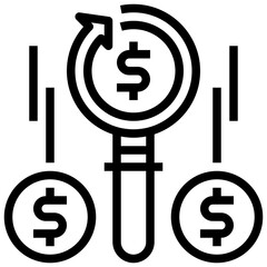 money line icon,linear,outline,graphic,illustration