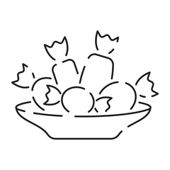 Traditional Norooz holiday, Nawrouz line icon, Newroz sign, Novruz Azerbaijan, Nowrouz Iranian or Persian New Year, Kazakhstan or Nauryz, Nooruz Turkmenistan Nowruz and Navruz, Nevruz, Iran Nowruz