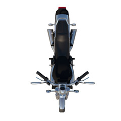 City urban motorcycle 2- Top view png