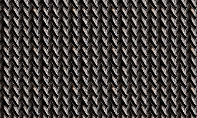 Textile texture seamless pattern. Fiber wicker detail material textile. Generative AI